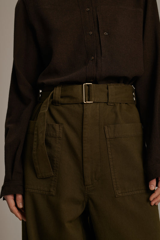 Vagabond trousers - Dark Khaki - Cotton - Women