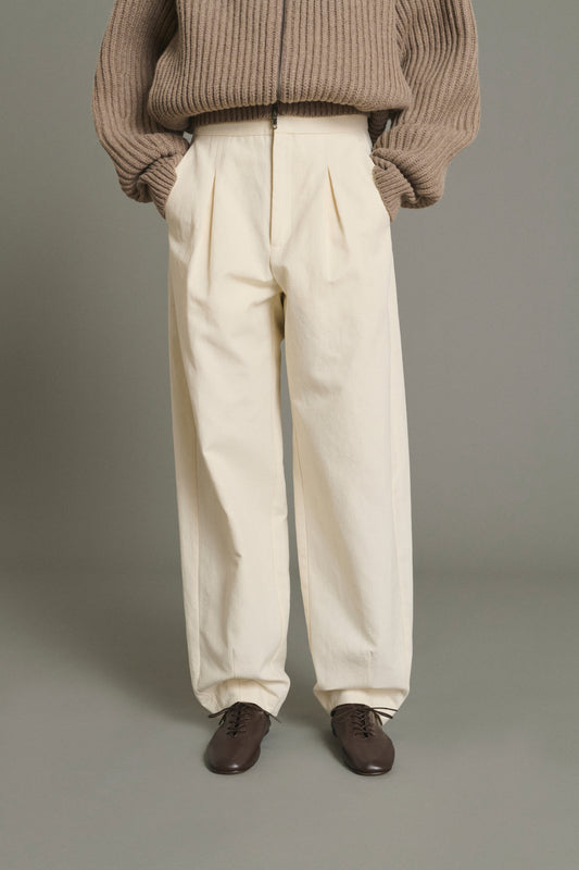 Trousers Baptiste - Ecru - Cotton - Women