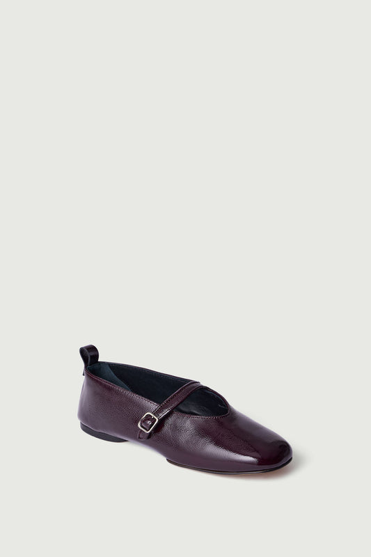 Ballerines Madeline - Bordeaux Foncé - Cuir - Femme