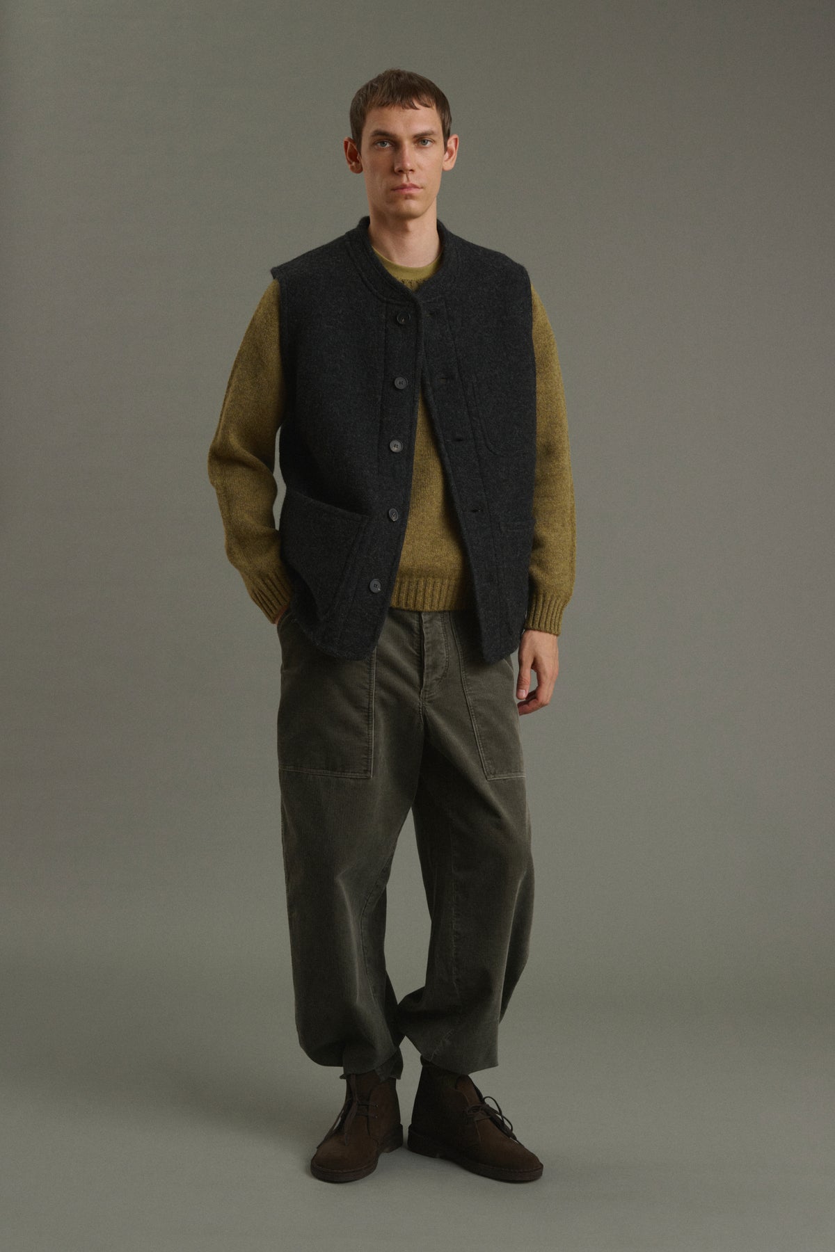 Samuel Jacket - Charcoal Grey - Wool - Men vue 1