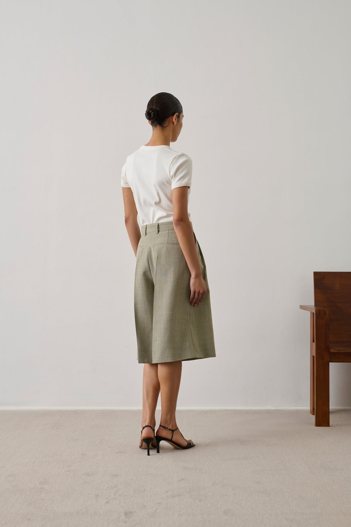 Bermuda Imogen - Amande - Coton - Femme vue 2