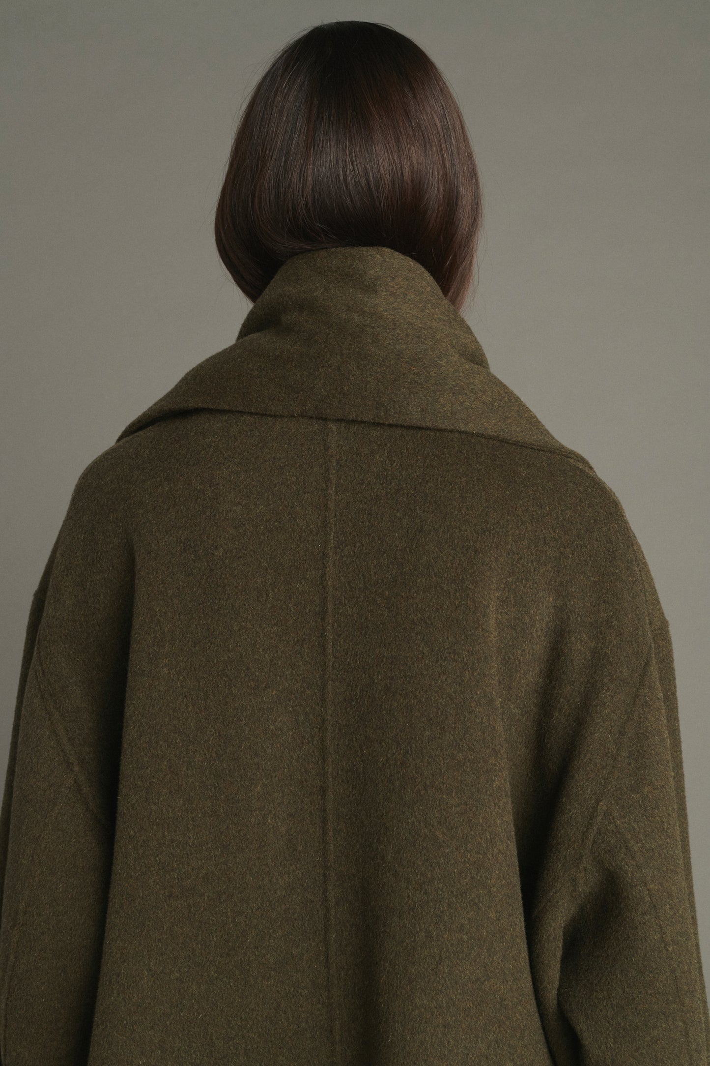 Finn coat - Khaki Marl - Wool - Women