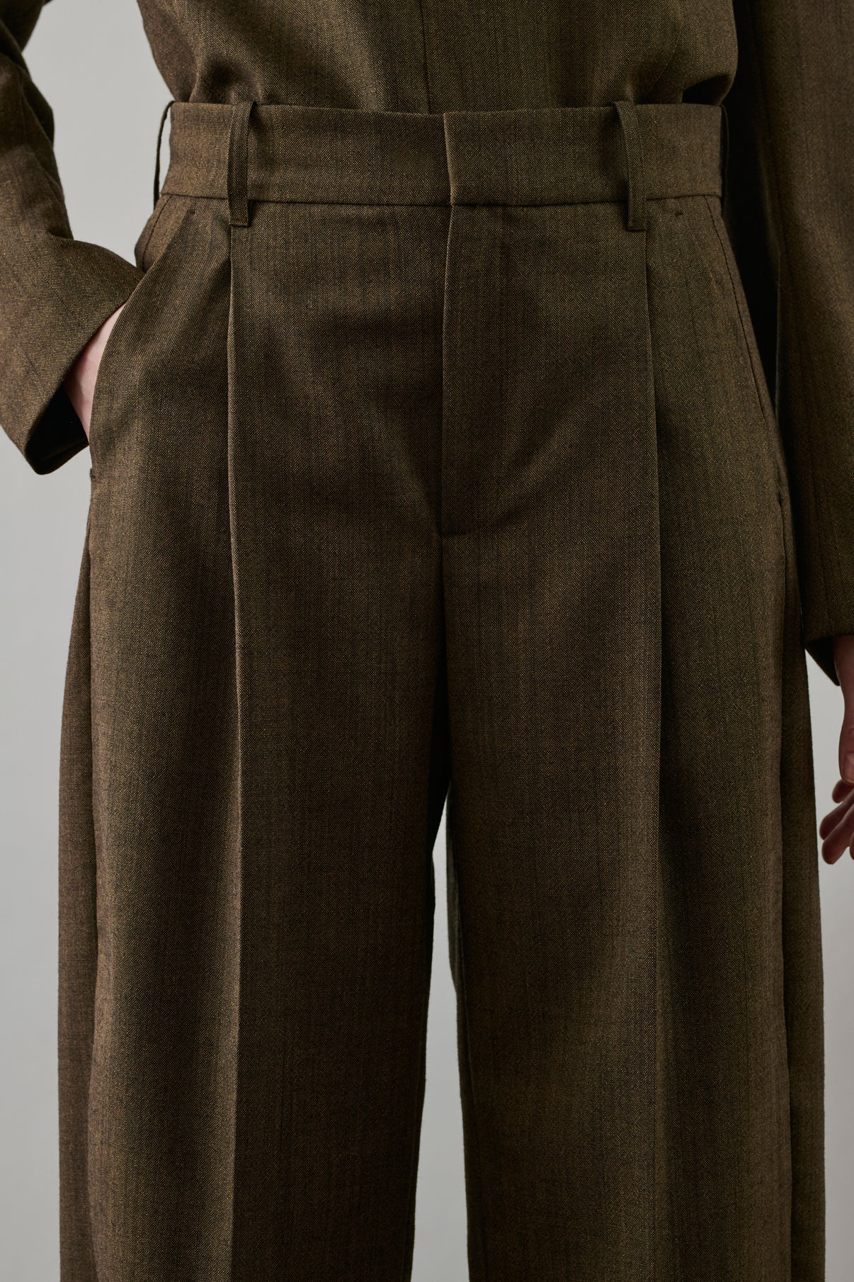 Pantalon Graham - Marron Chiné - Laine - Femme vue 3