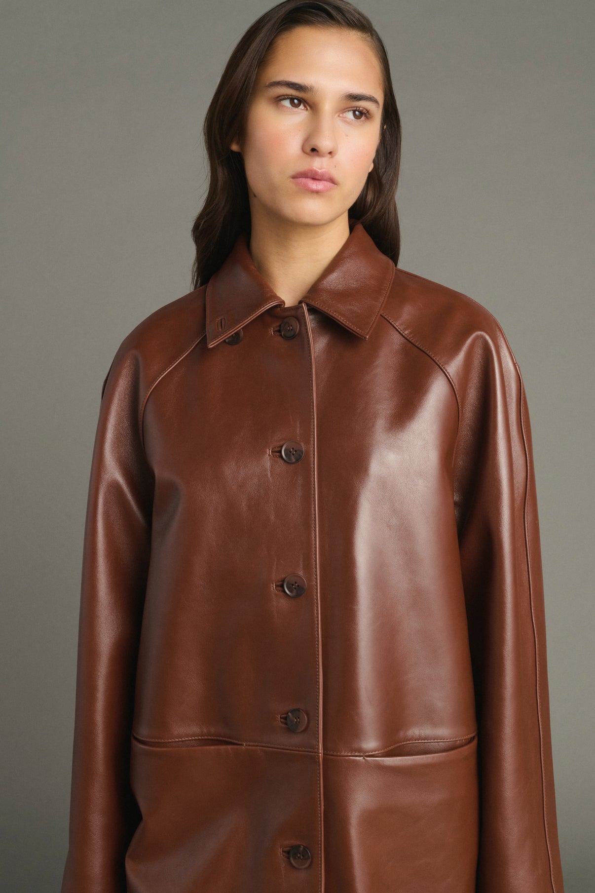 Karl pullover - Heathered Brown - Merino Wool - Women vue 5