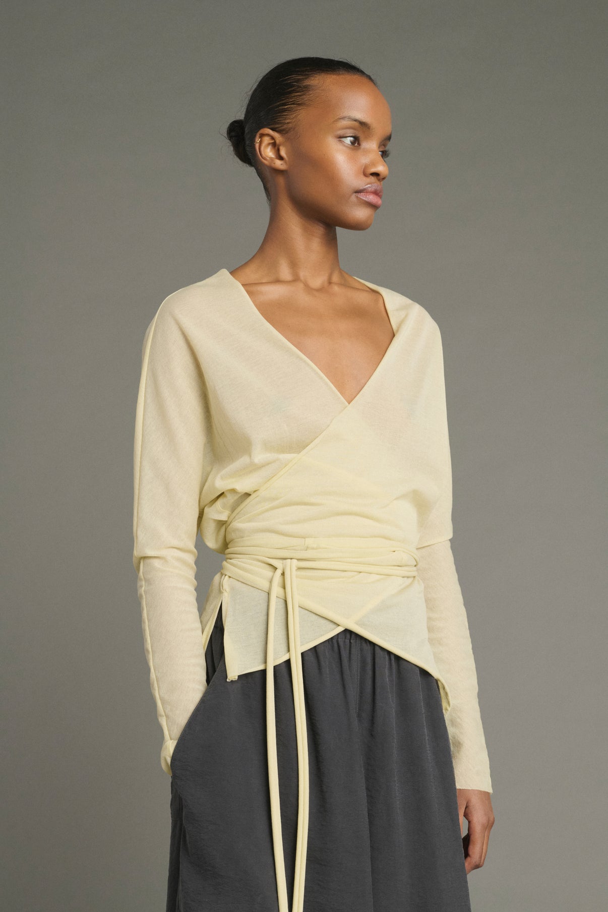 T-shirt Luth - Pale Yellow - Cotton - Women vue 3