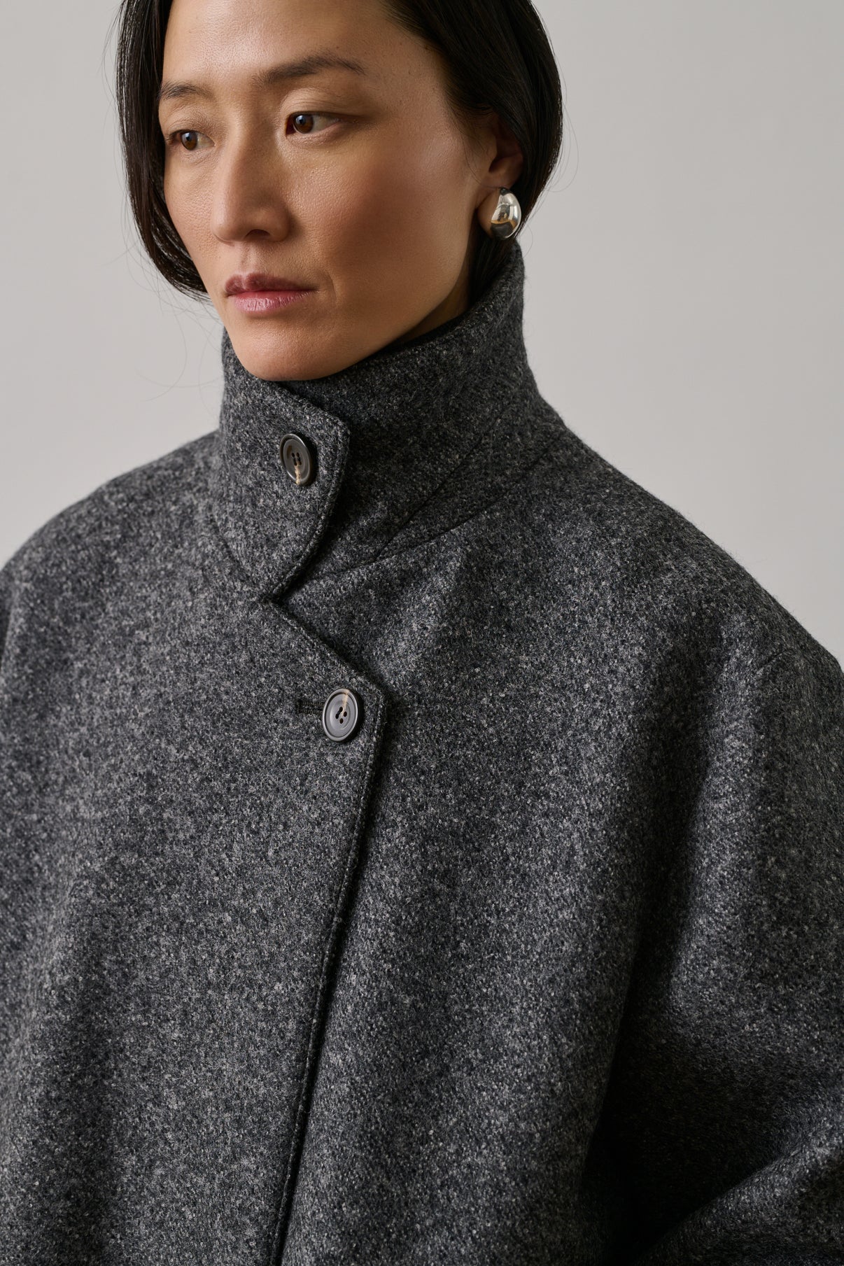 Manteau Germain - Gris Chiné - Laine - Femme vue 3