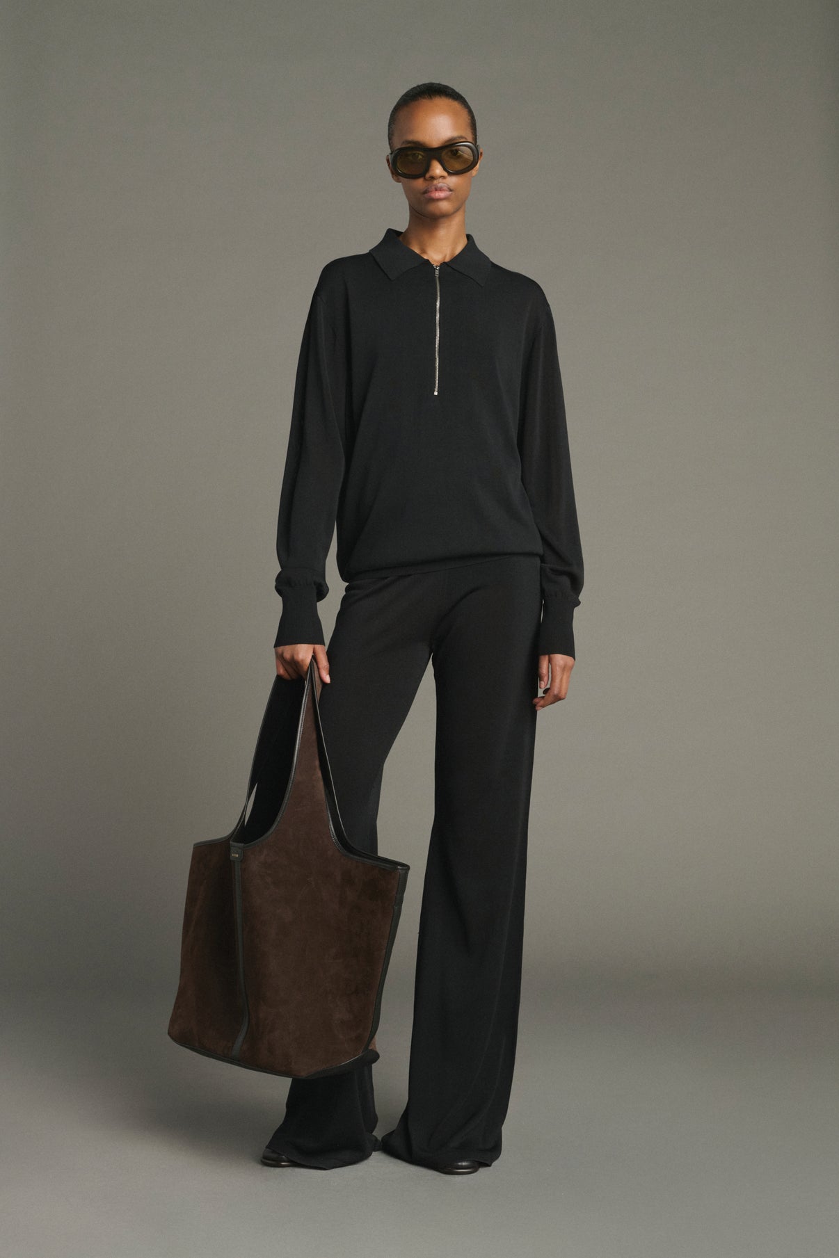 Douce Tote Bag - Dark Brown - Leather - Women vue 3