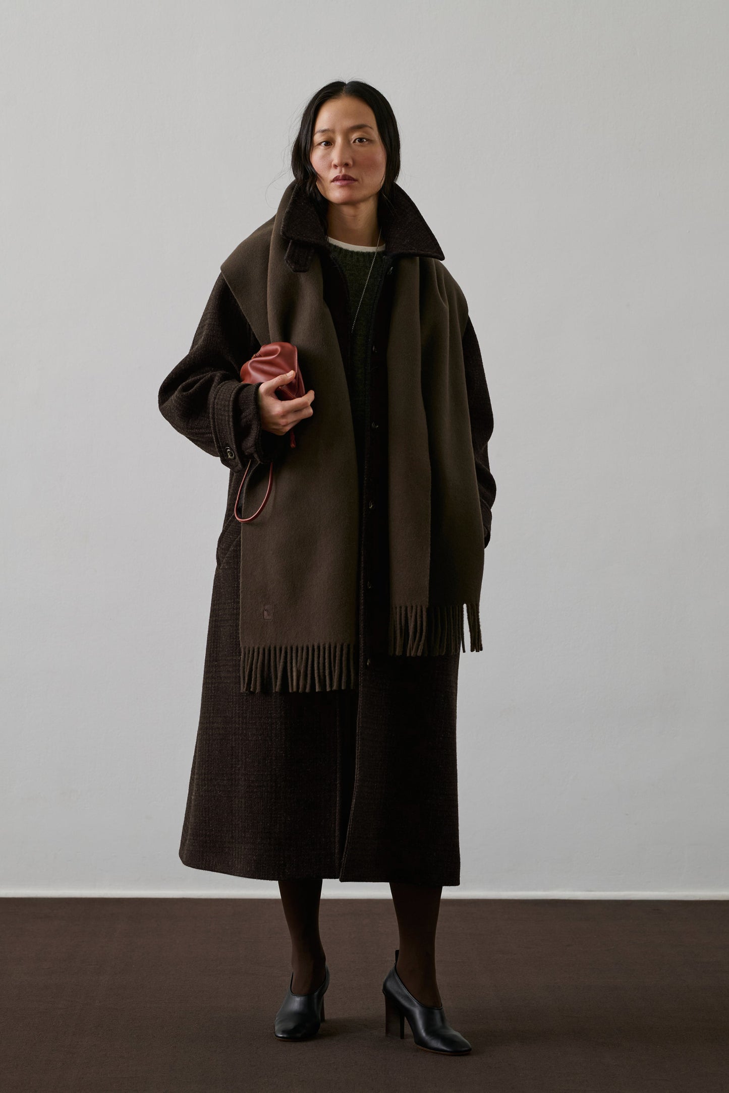 Manteau Berlin - Marron/Noir - Laine - Femme