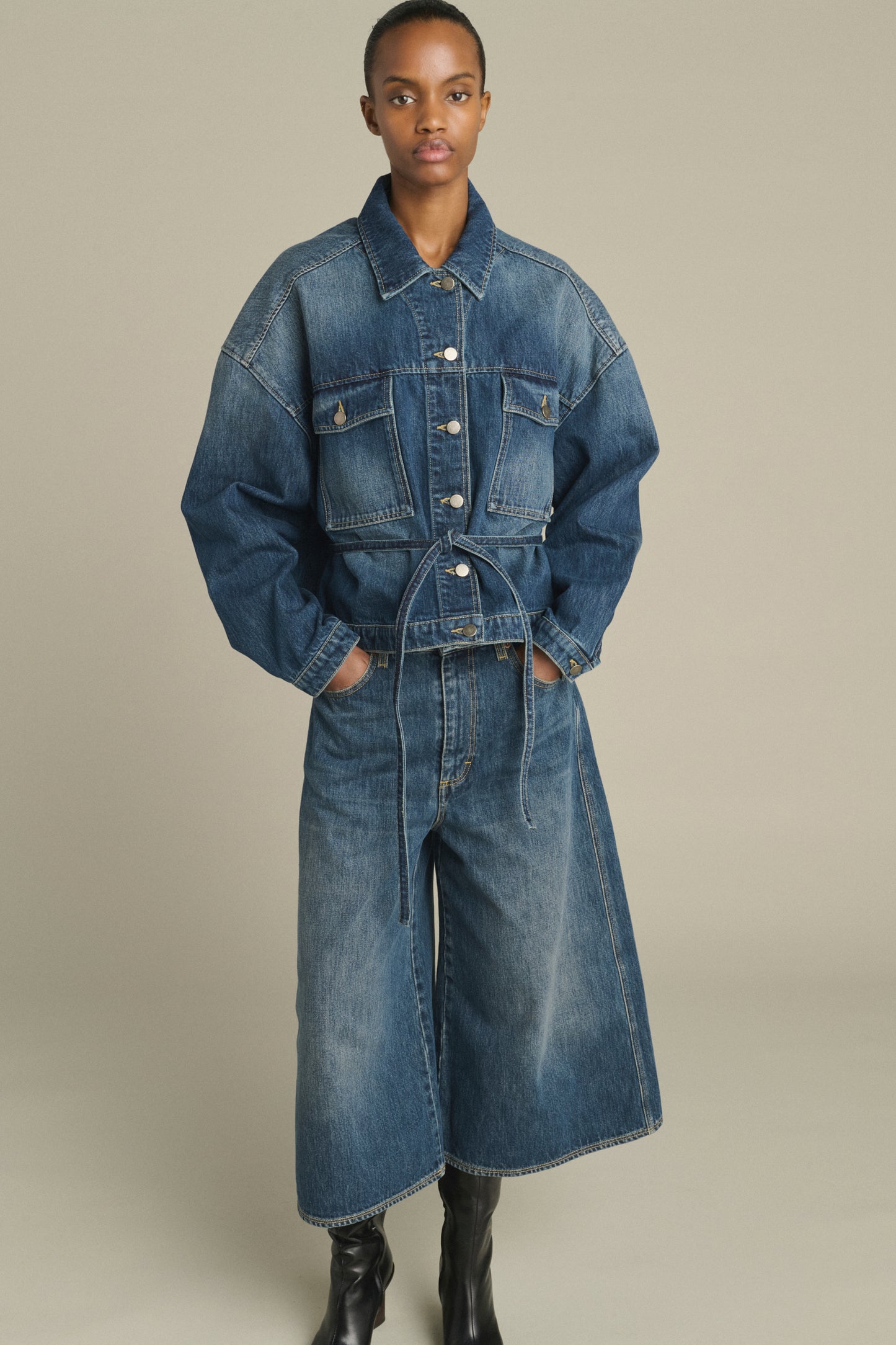 Lys Jacket - Washed Blue denim - Cotton - Women