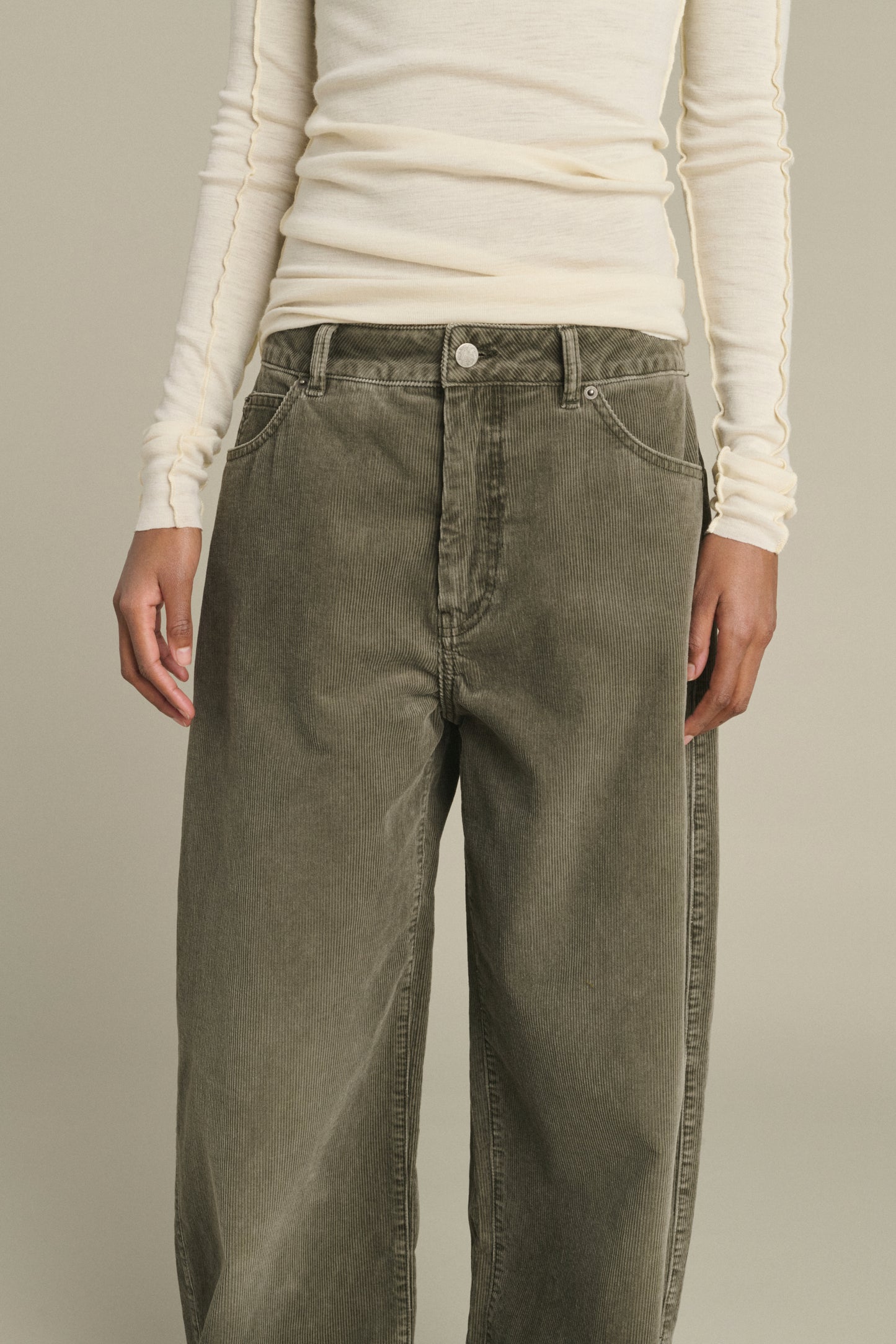 Hunter Trousers - Grey - Cotton - Women