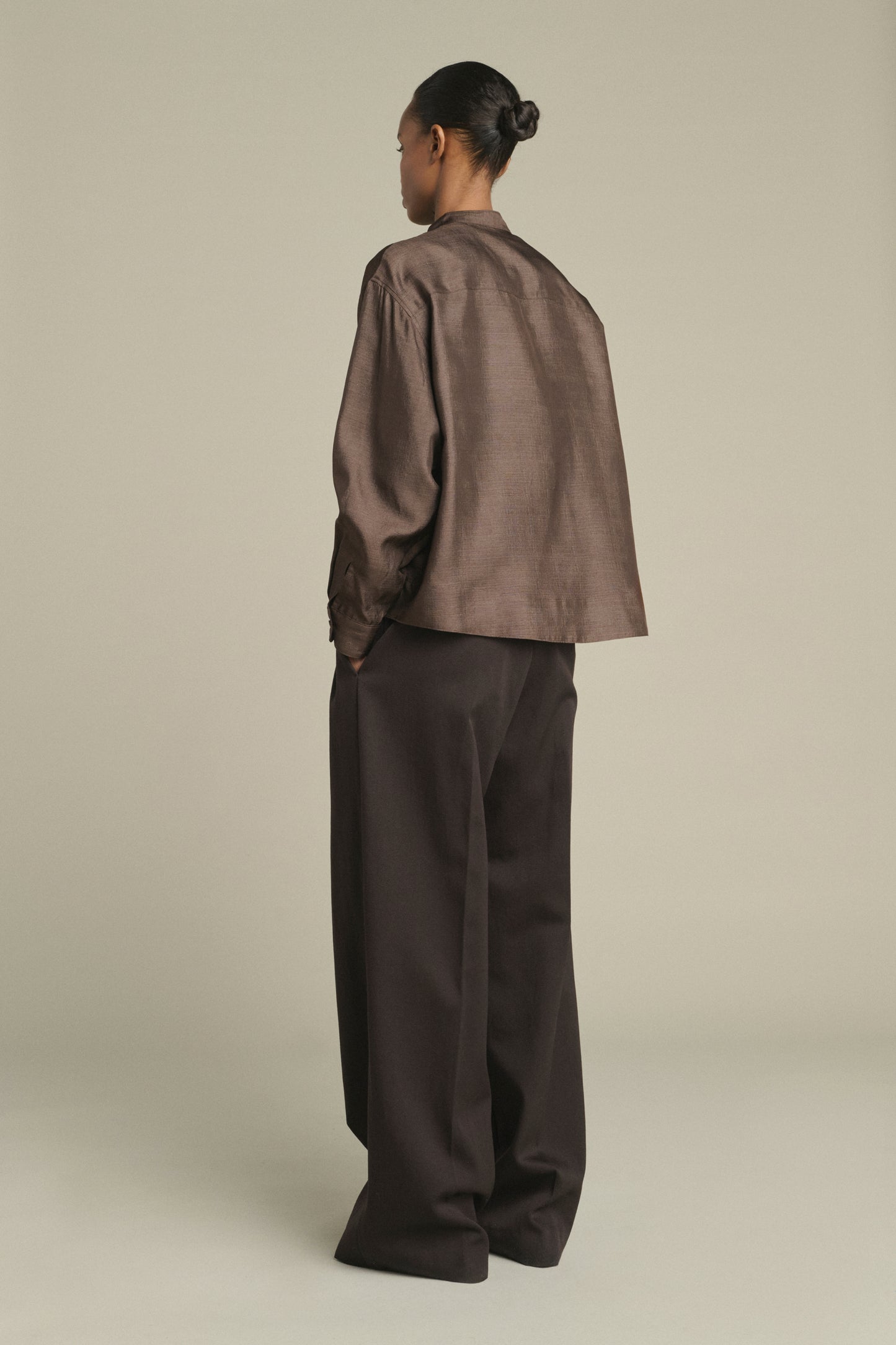 Blouse Hampton - Dark Brown - Silk - Women