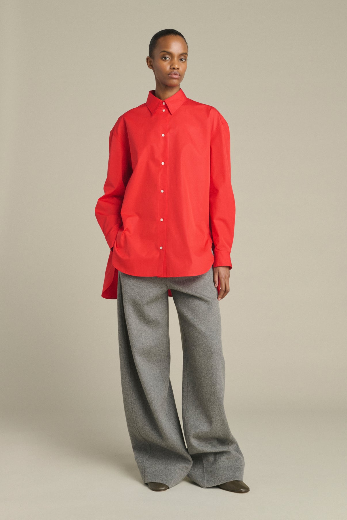 Grenade Shirt - Red - Cotton - Women vue 1