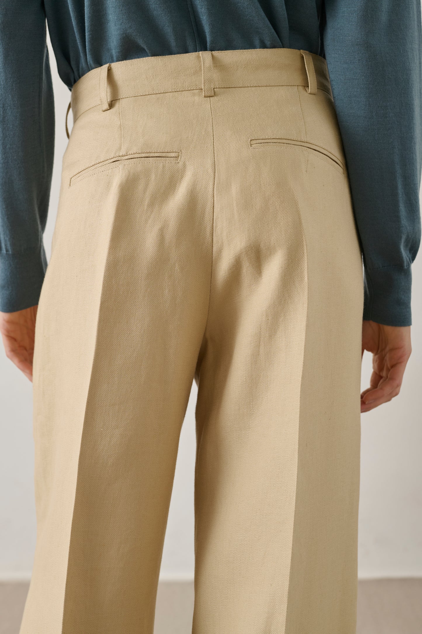 Hippolyte trousers - Powder Beige - Linen - Women