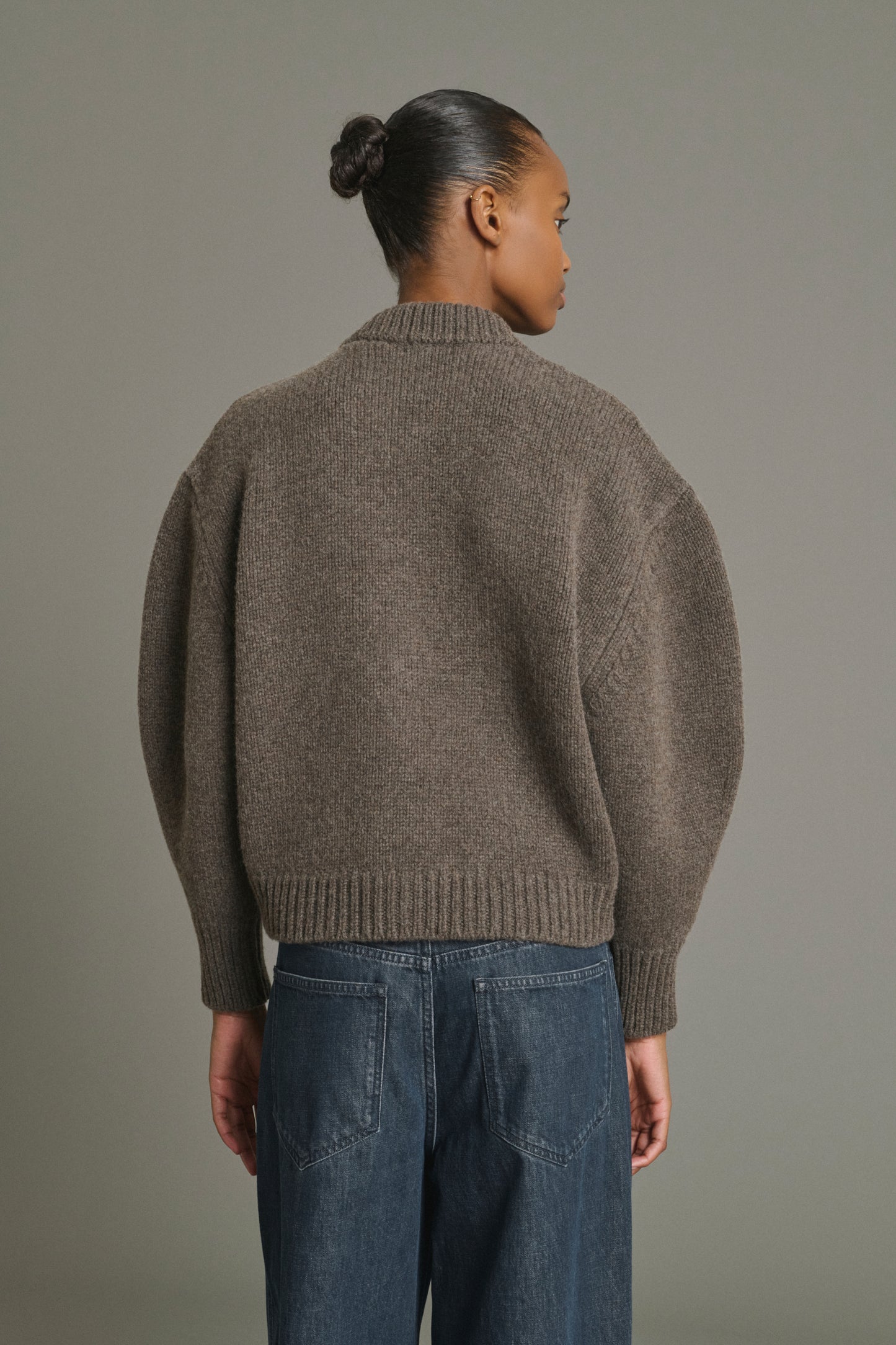 Cardigan Leonard - Marron Glacé - Merino Wool - Women
