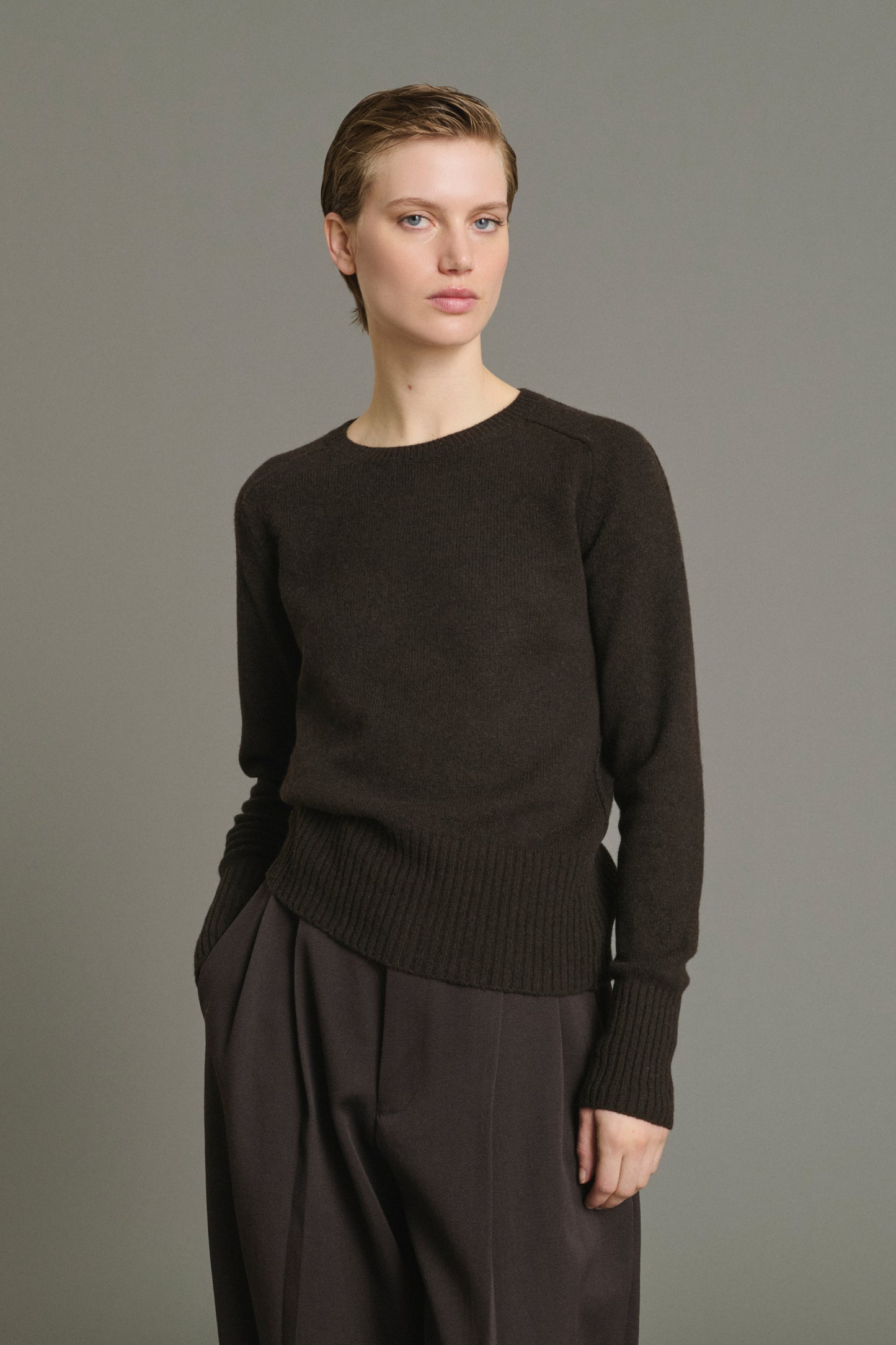 Pullover Jamie - Chocolate - Merino Wool - Women