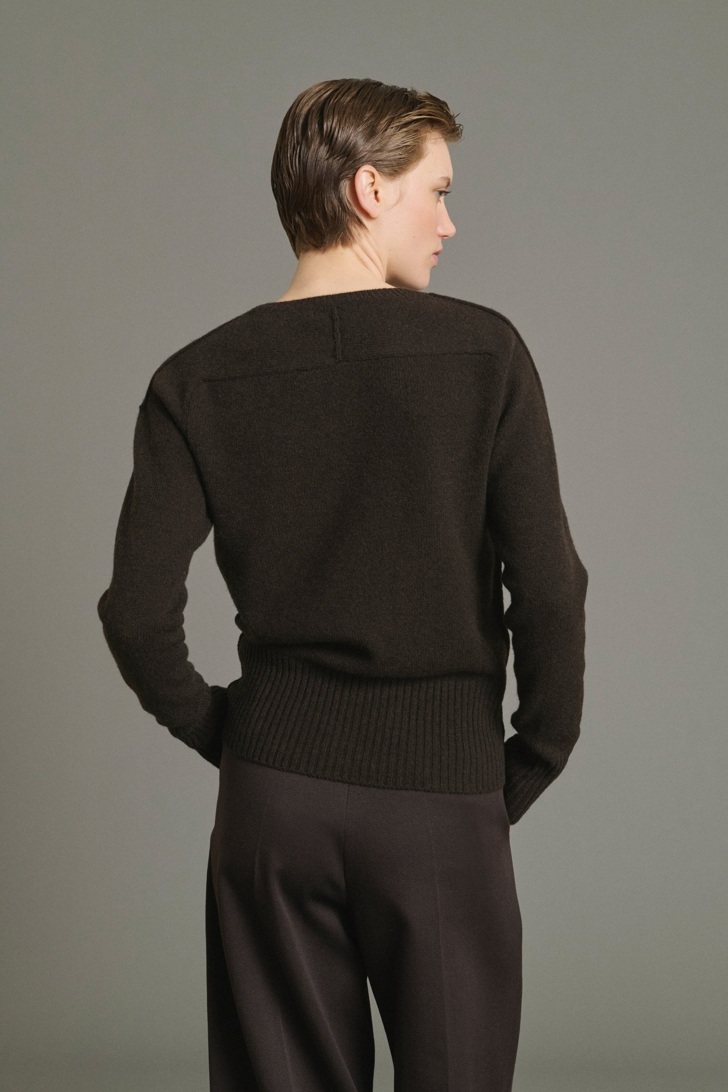 Pullover Jamie - Chocolate - Merino Wool - Women