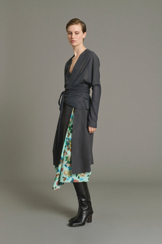 Joy skirt - Turquoise - Silk - Women