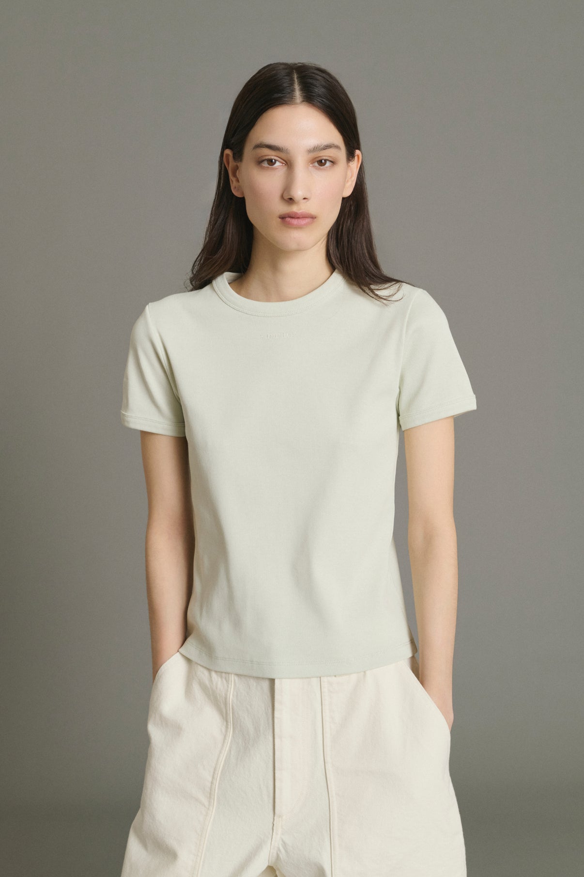 Aristide t-shirt - Mint - Cotton - Women vue 2