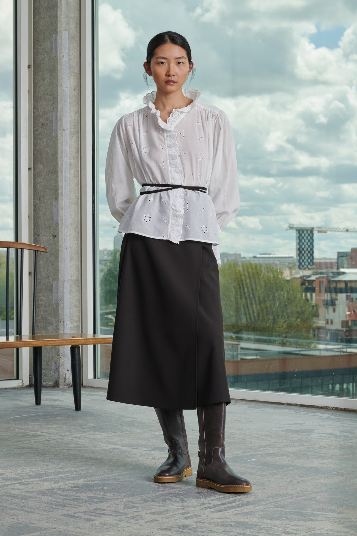 SKIRT REINE CHARCOAL vue 8
