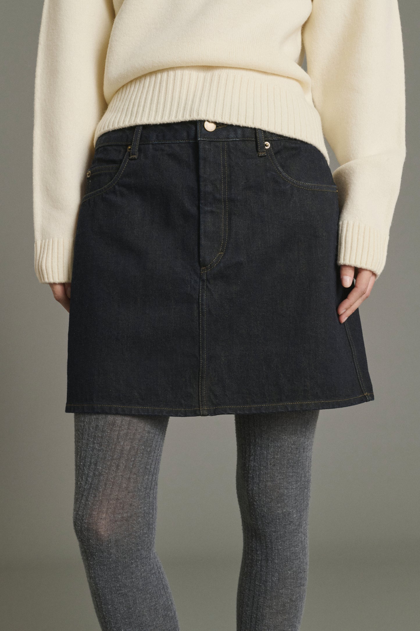 Lacy Skirt - Black - Cotton - Women