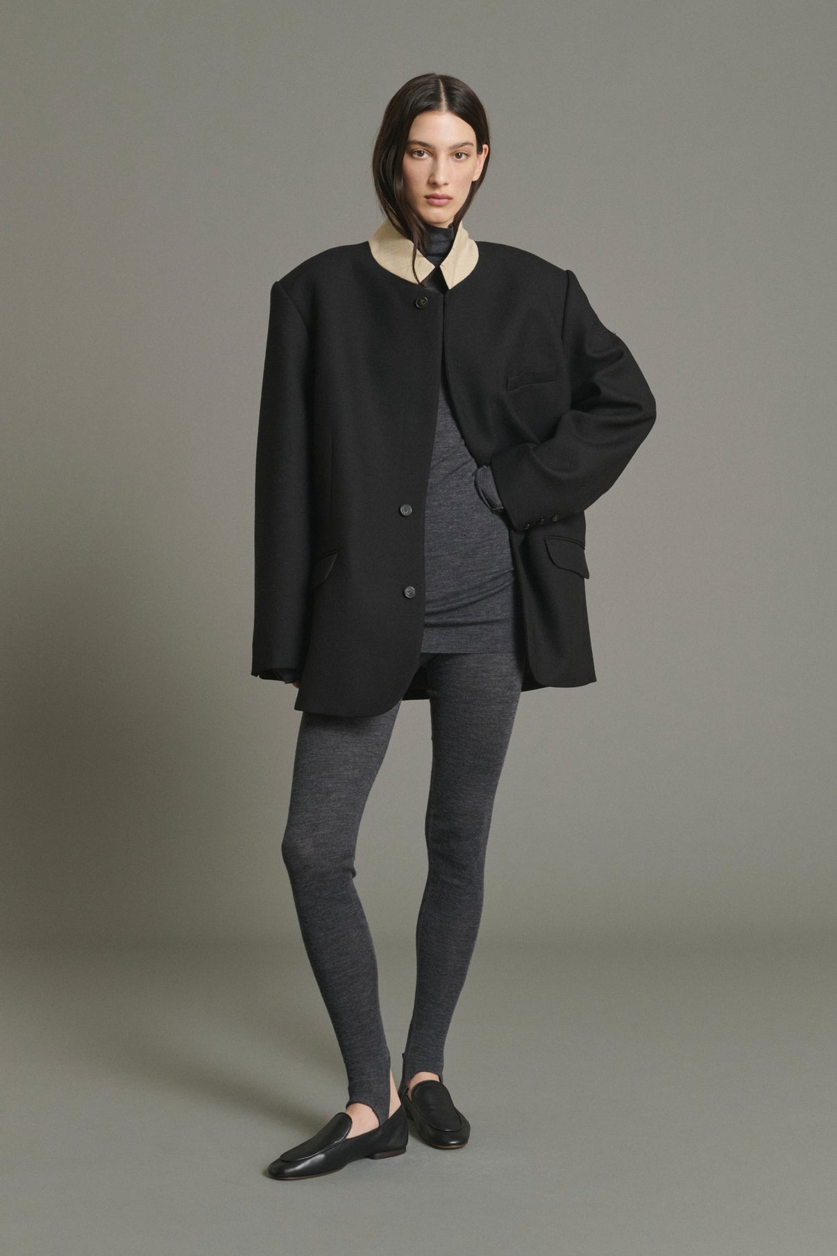 Jen Legging - Anthracite Grey - Wool - Women vue 1