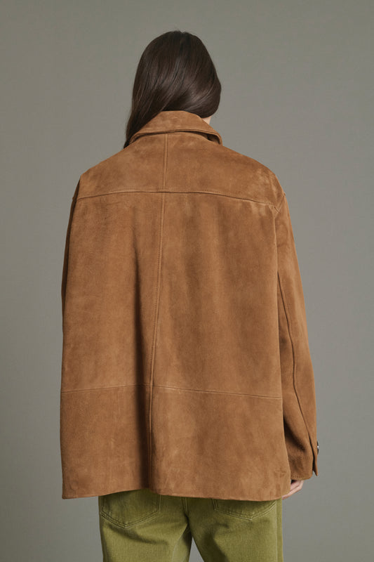 Jacket Vincenzo - Natural Split Leather Women - Soeur