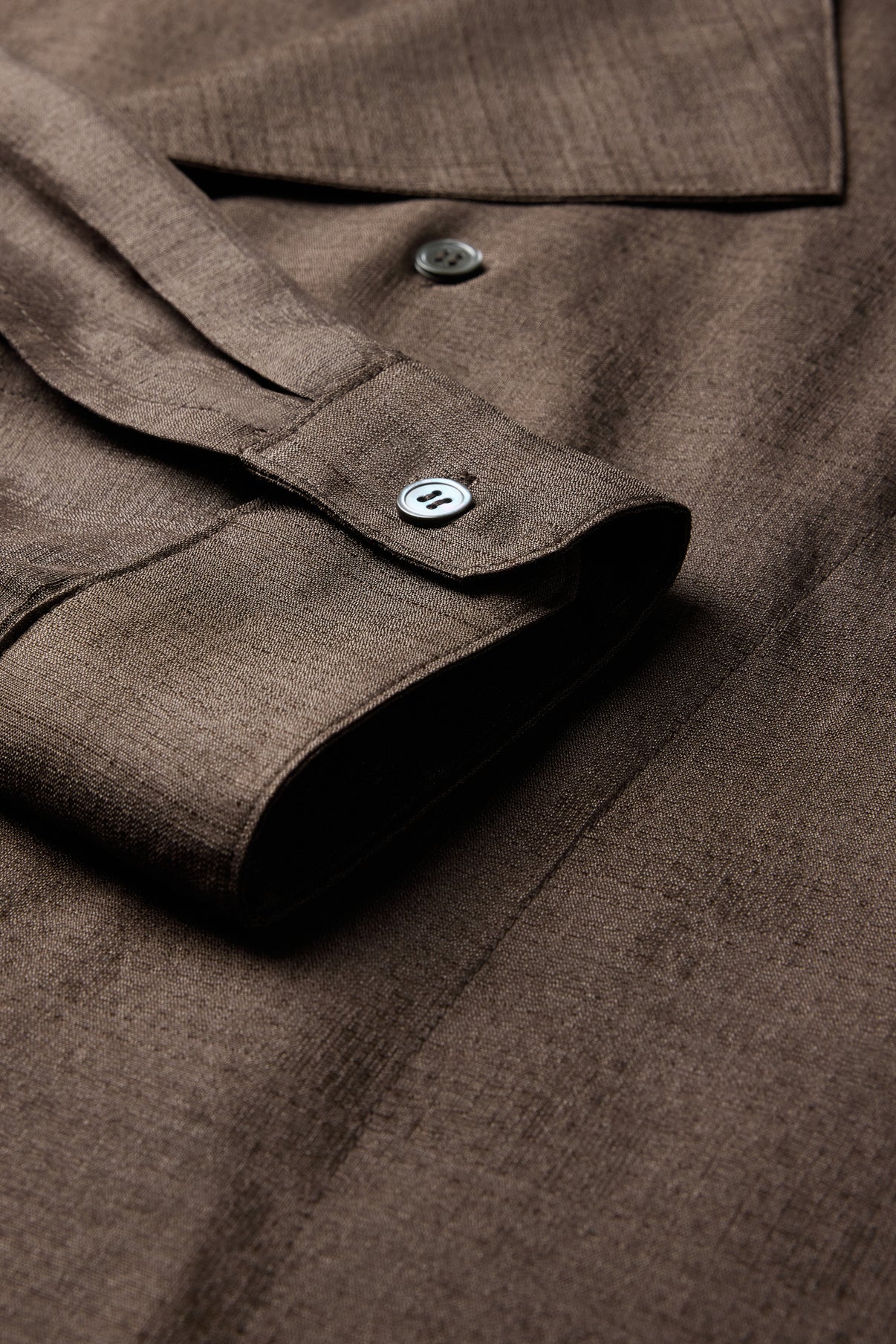 Blouse Hampton - Dark Brown - Silk - Women vue 7