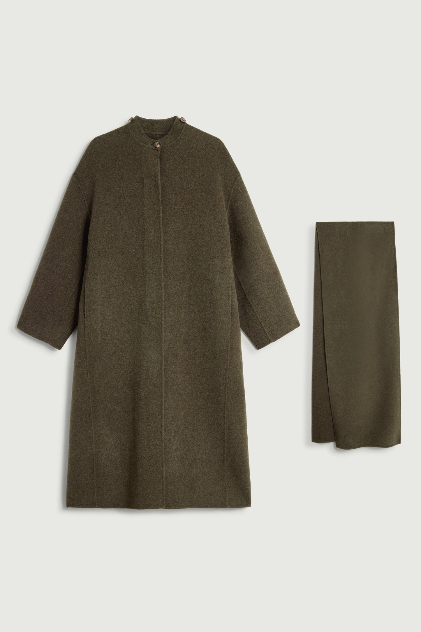 Finn coat - Khaki Marl - Wool - Women