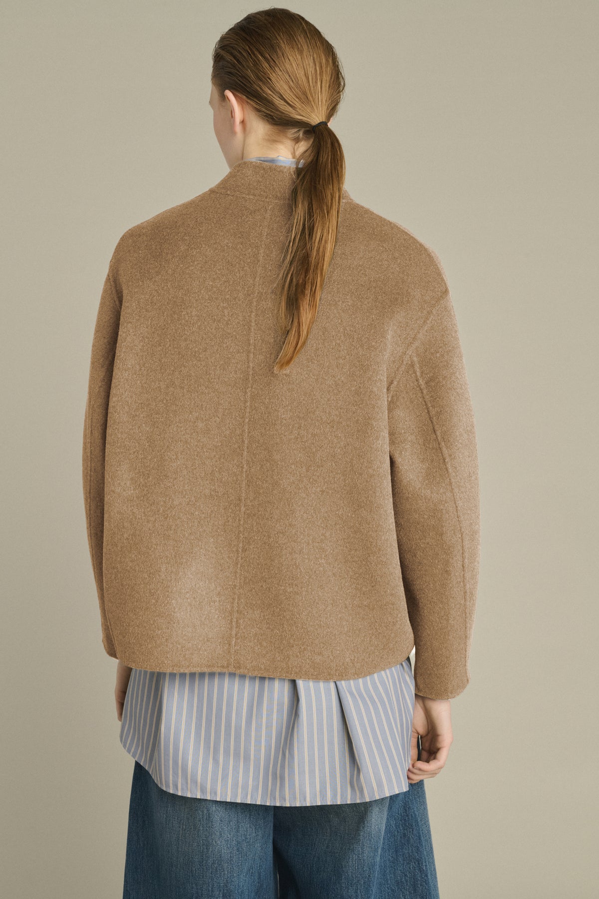 Windsor coat - Mottled camel - Wool - Women vue 3