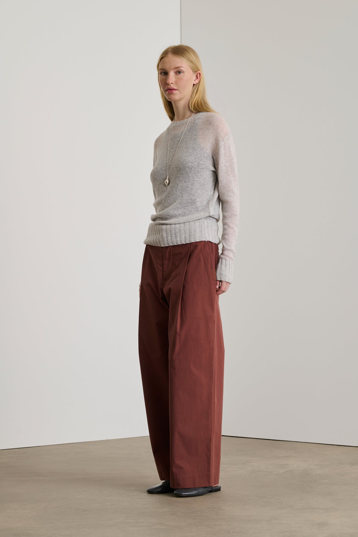 Devy trousers - Mahogany - Cotton - Women
