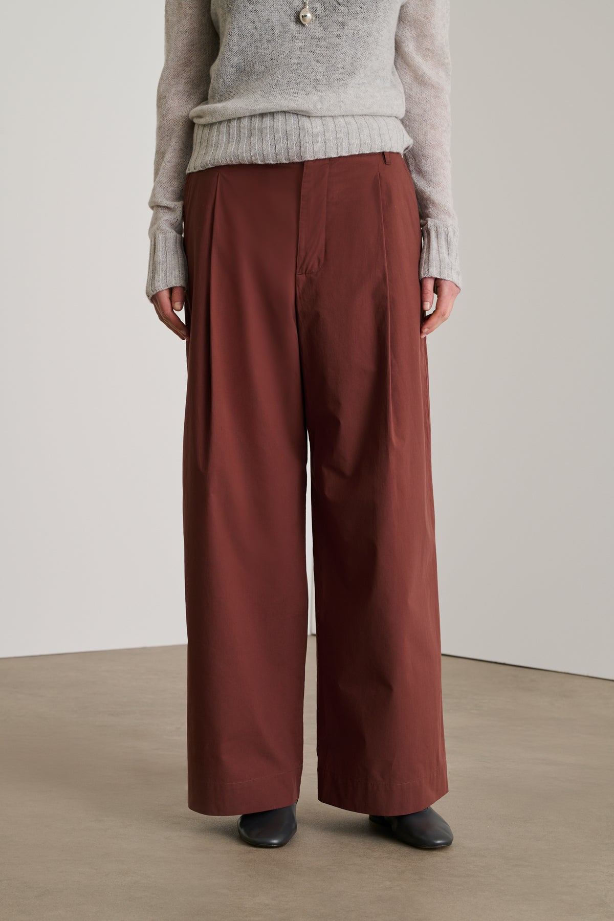 Devy trousers - Mahogany - Cotton - Women