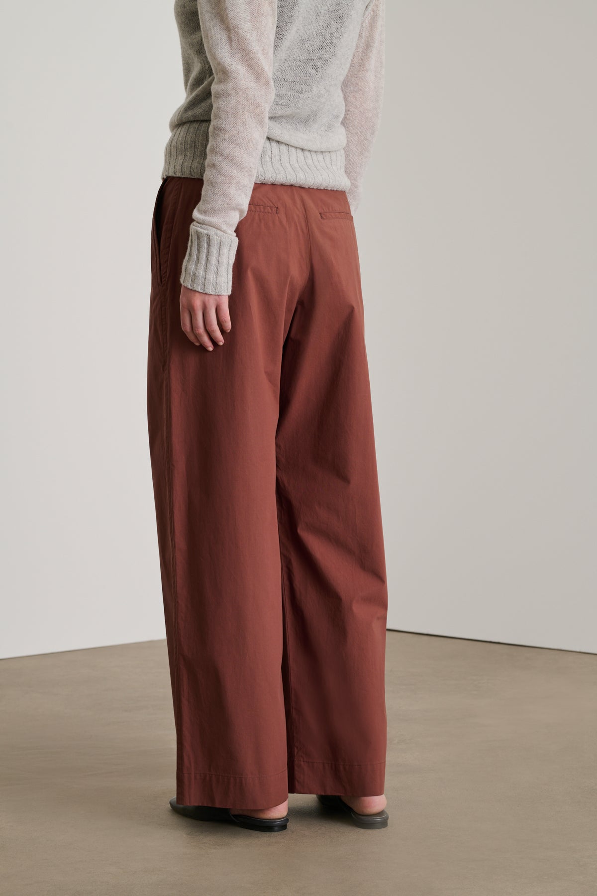 Devy trousers - Mahogany - Cotton - Women vue 4