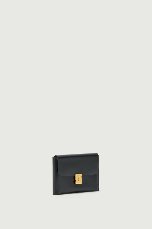 Maia Coin Purse - Black - Leather - Women